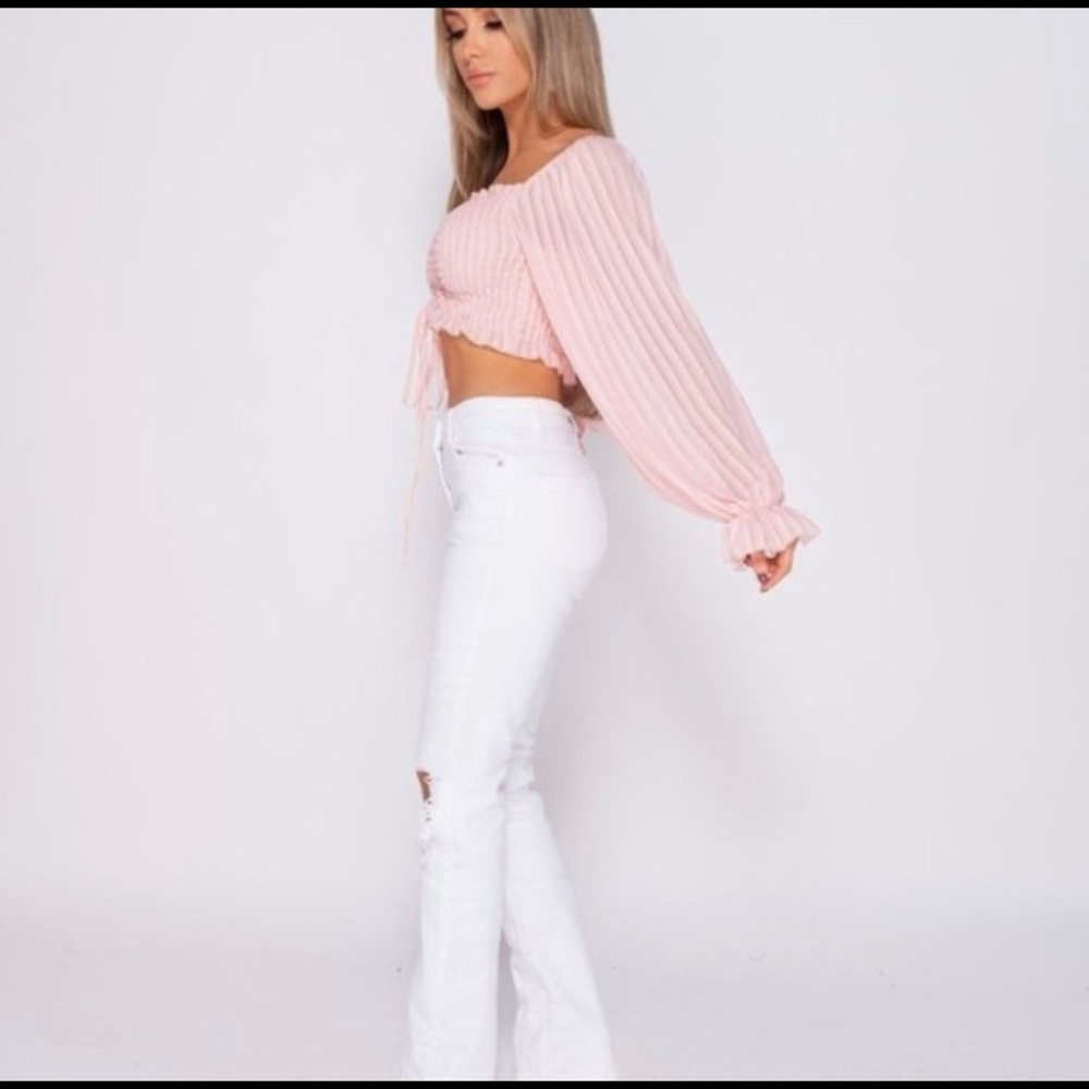 Kaylene White Relaxed Fit High Rise Ripped Jeans - Picture 5 of 5